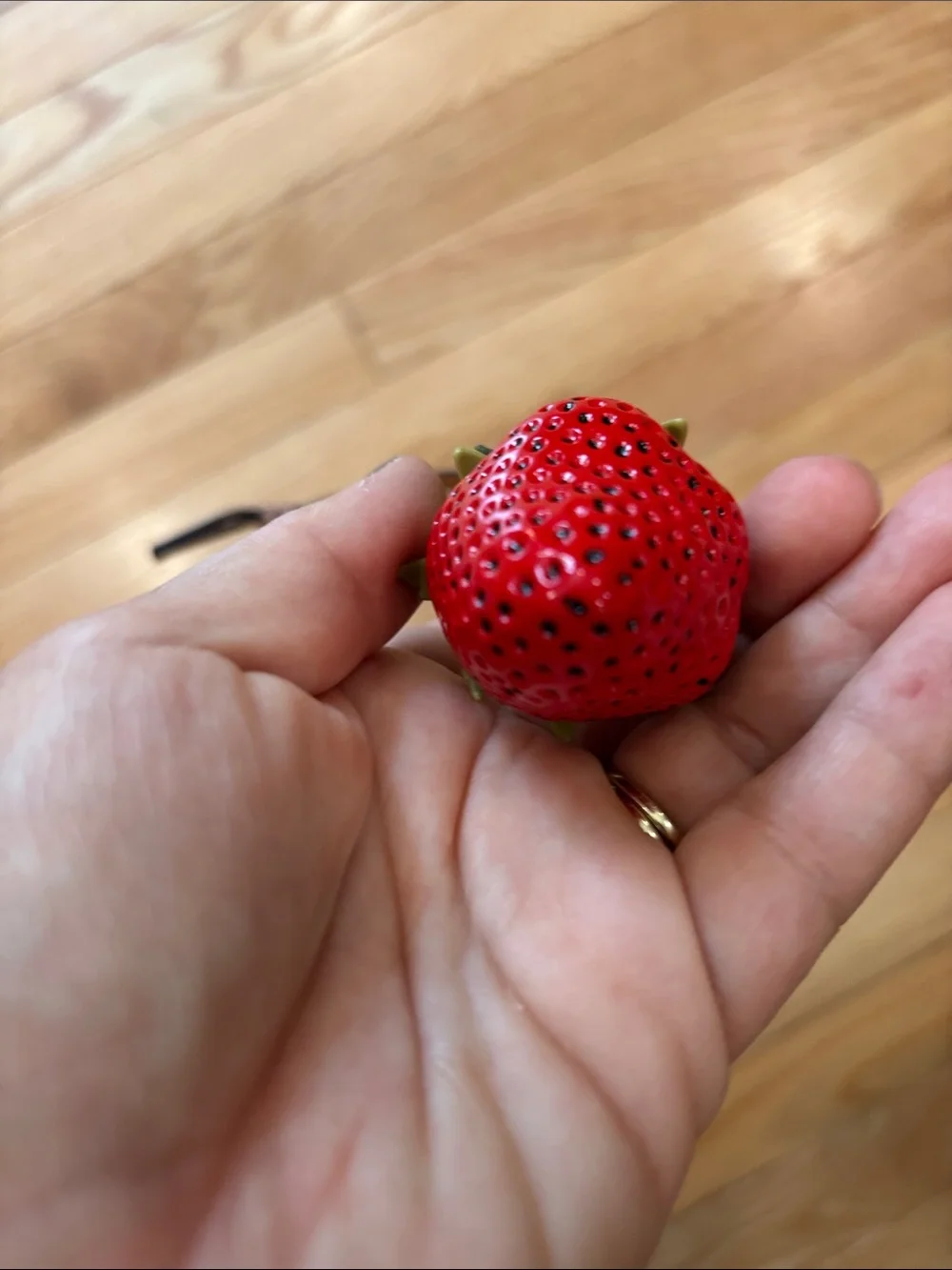 Tory Burch Red Strawberry Leather Bag Charm